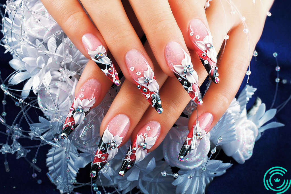 Nail enhancement service with gel and acrylic options